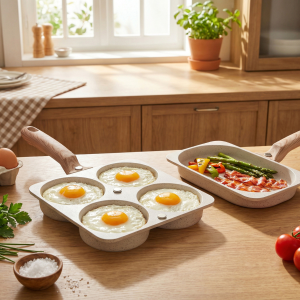 PuzzlePan® - Poêle Brunch à compartiments modulables | Céramique MINERALINO® sans PFAS | Tous feux dont induction